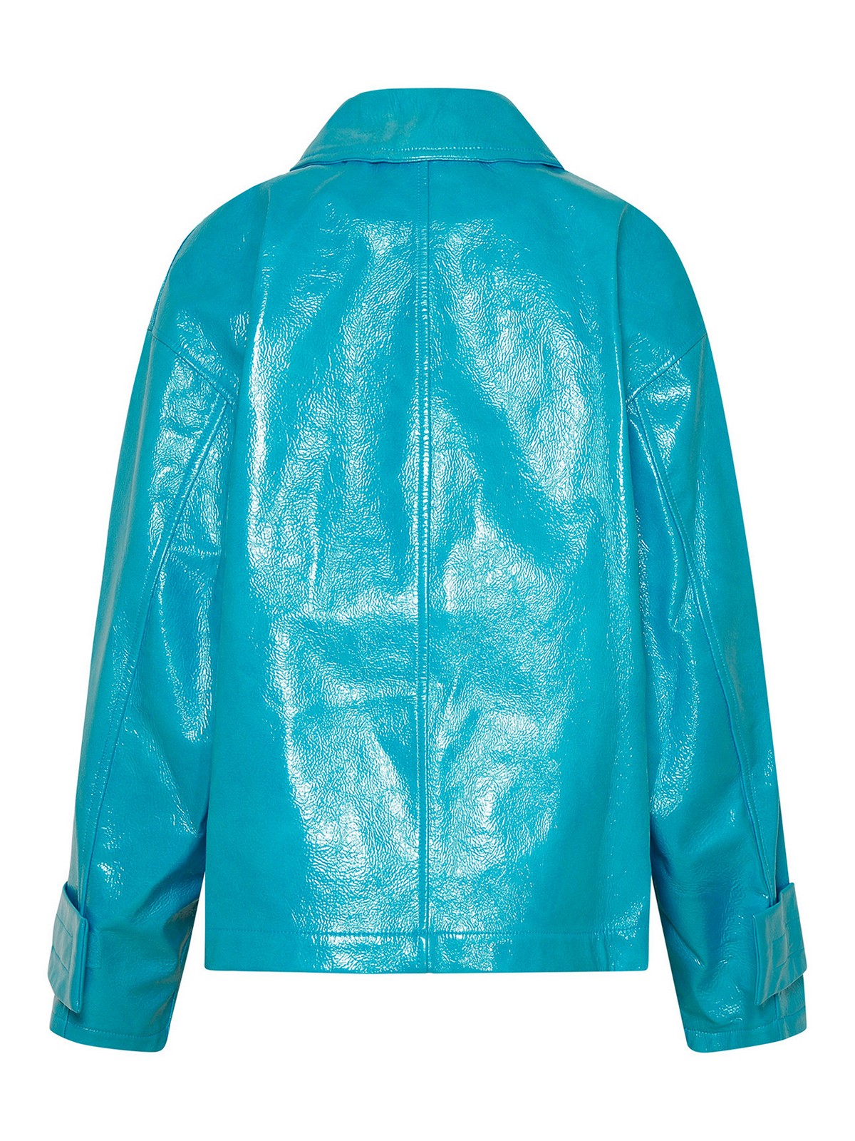 Shop Stand Studio Blue Polyurethane Blend Constance Jacket In Light Blue