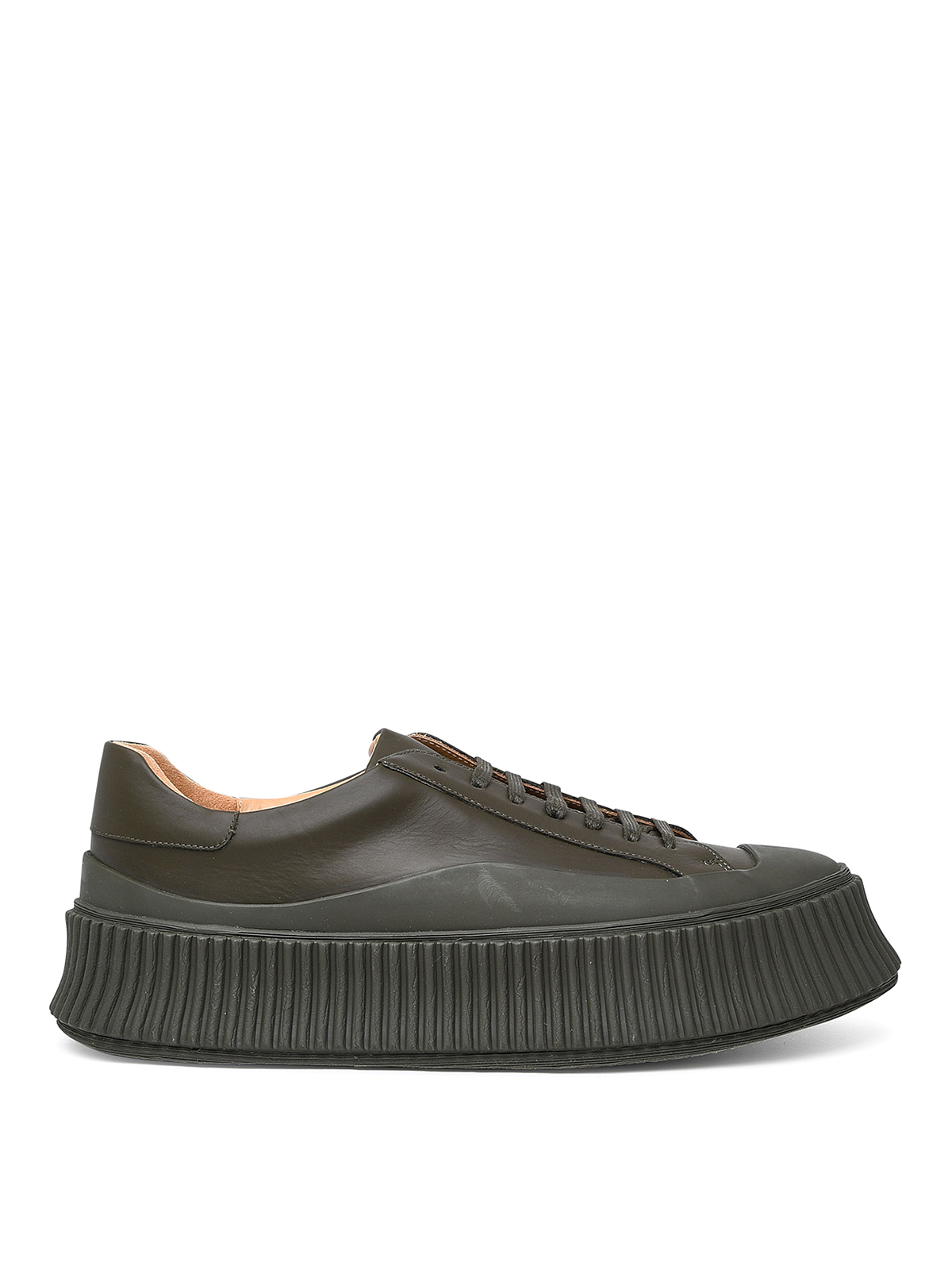 Jil Sander Green leather sneakers - Green - Men 