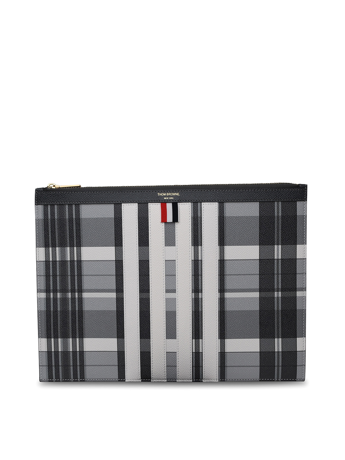 Thom Browne Leather Document Holder In Black
