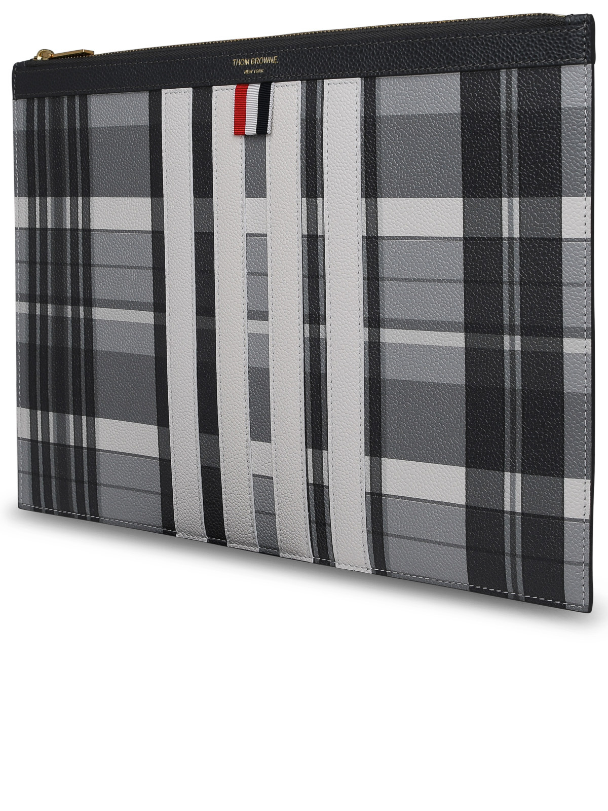 Shop Thom Browne Leather Document Holder In Black