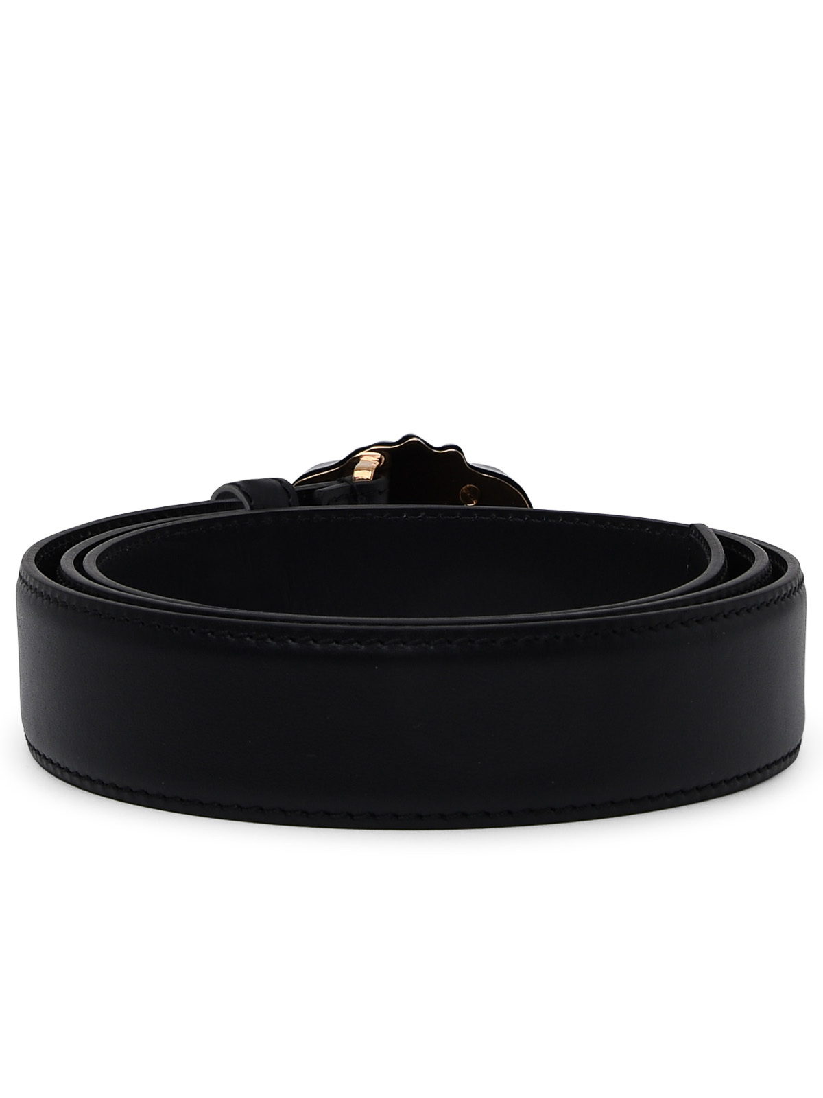 VERSACE: Medusa leather belt - Black  Versace belt DCU4747DVTP1KV online  at