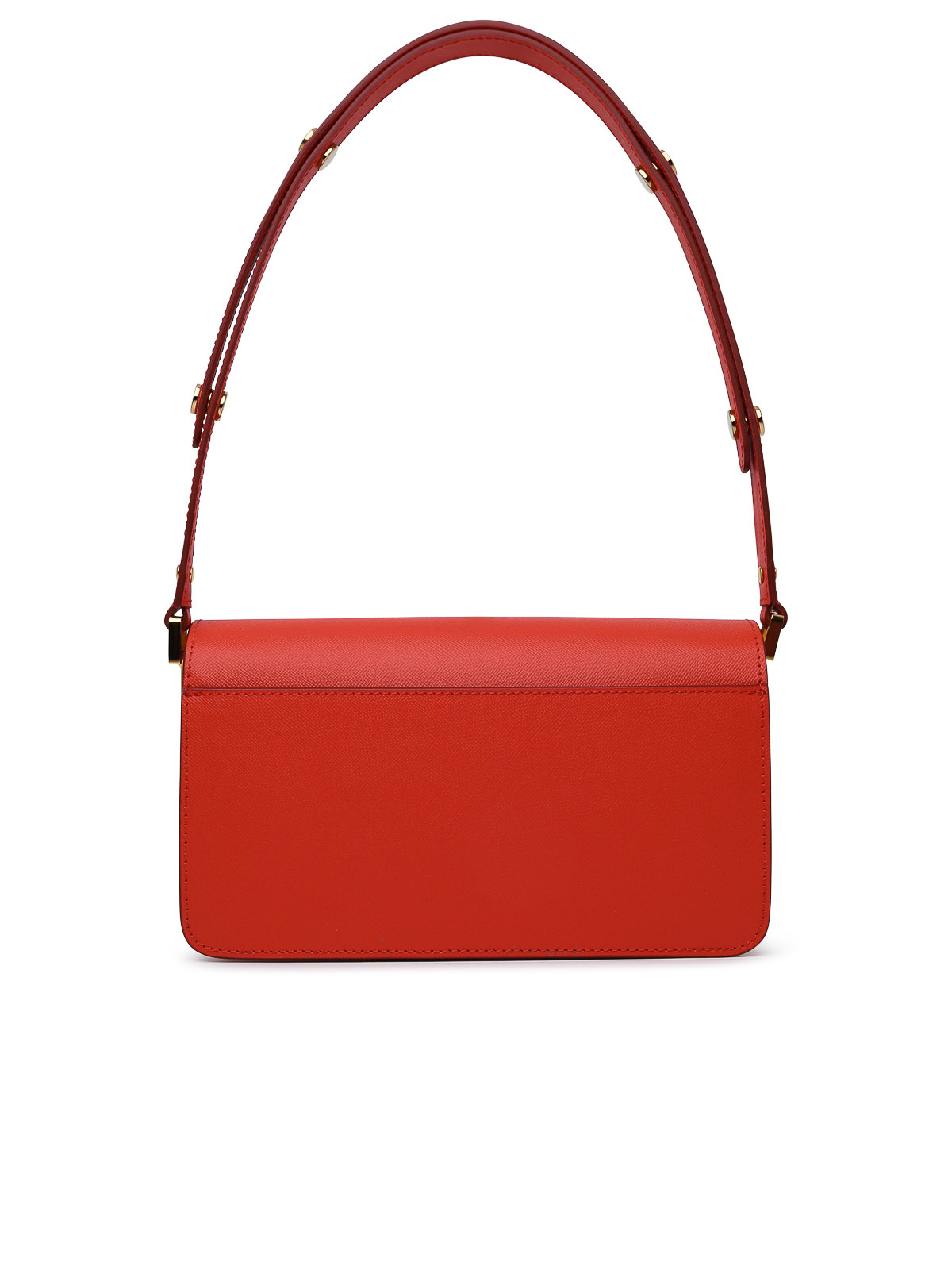 Shop Marni Small Trunk Bag In  Leather In Orange