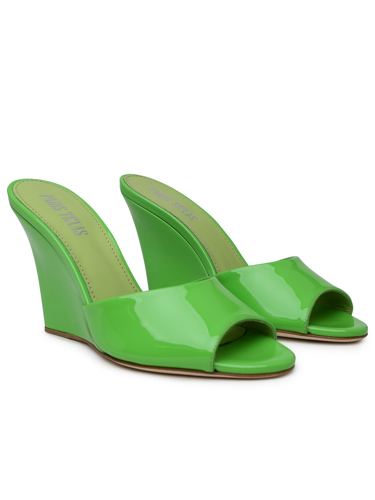 Shop Paris Texas Patent Leather Sandals In Green