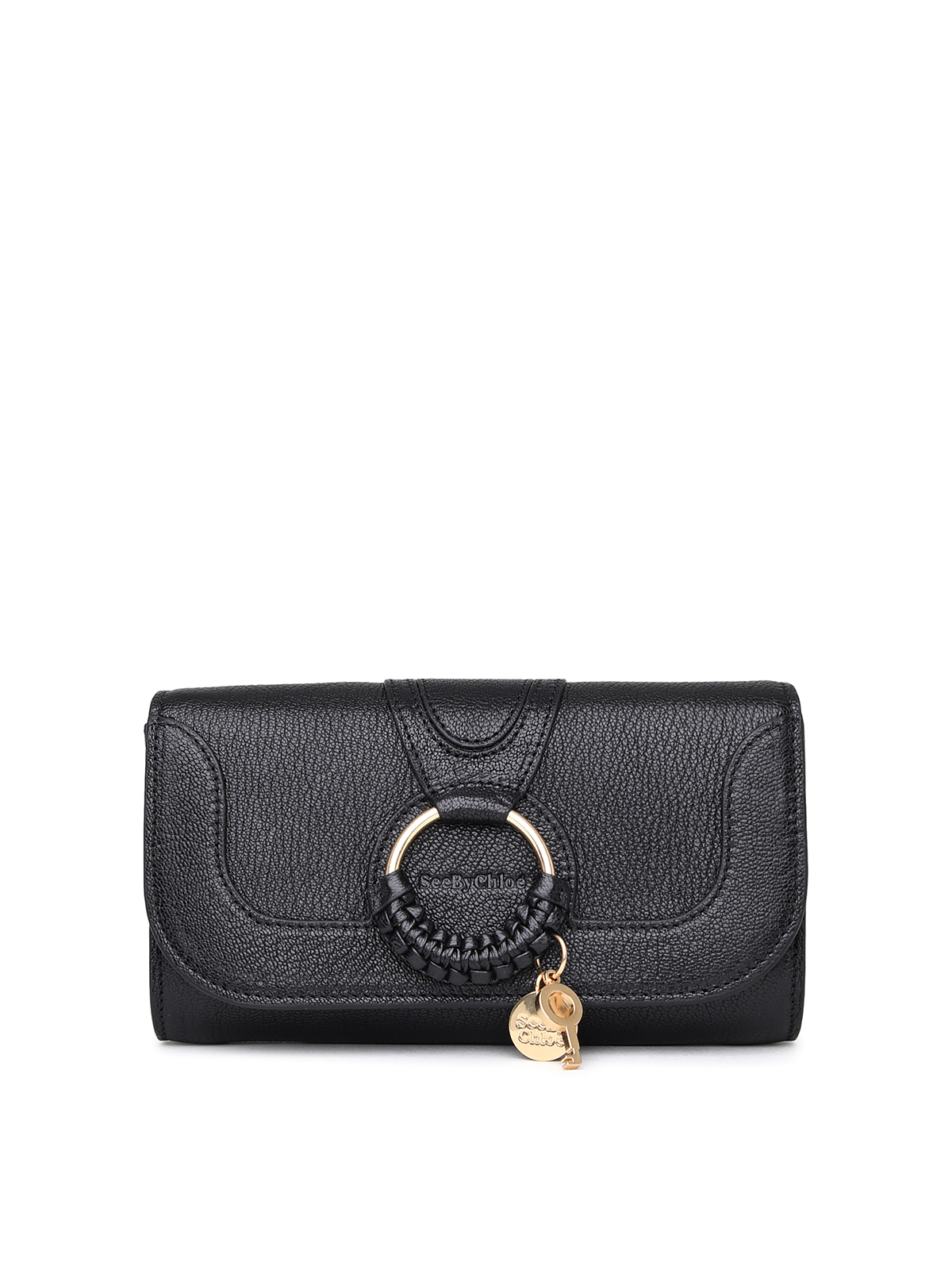【SEE BY CHLOE】財布☆HANA BLACK★ SEE BY CHLOE シーバイクロエ 2つ折り財布 小銭入れ付き/HANA