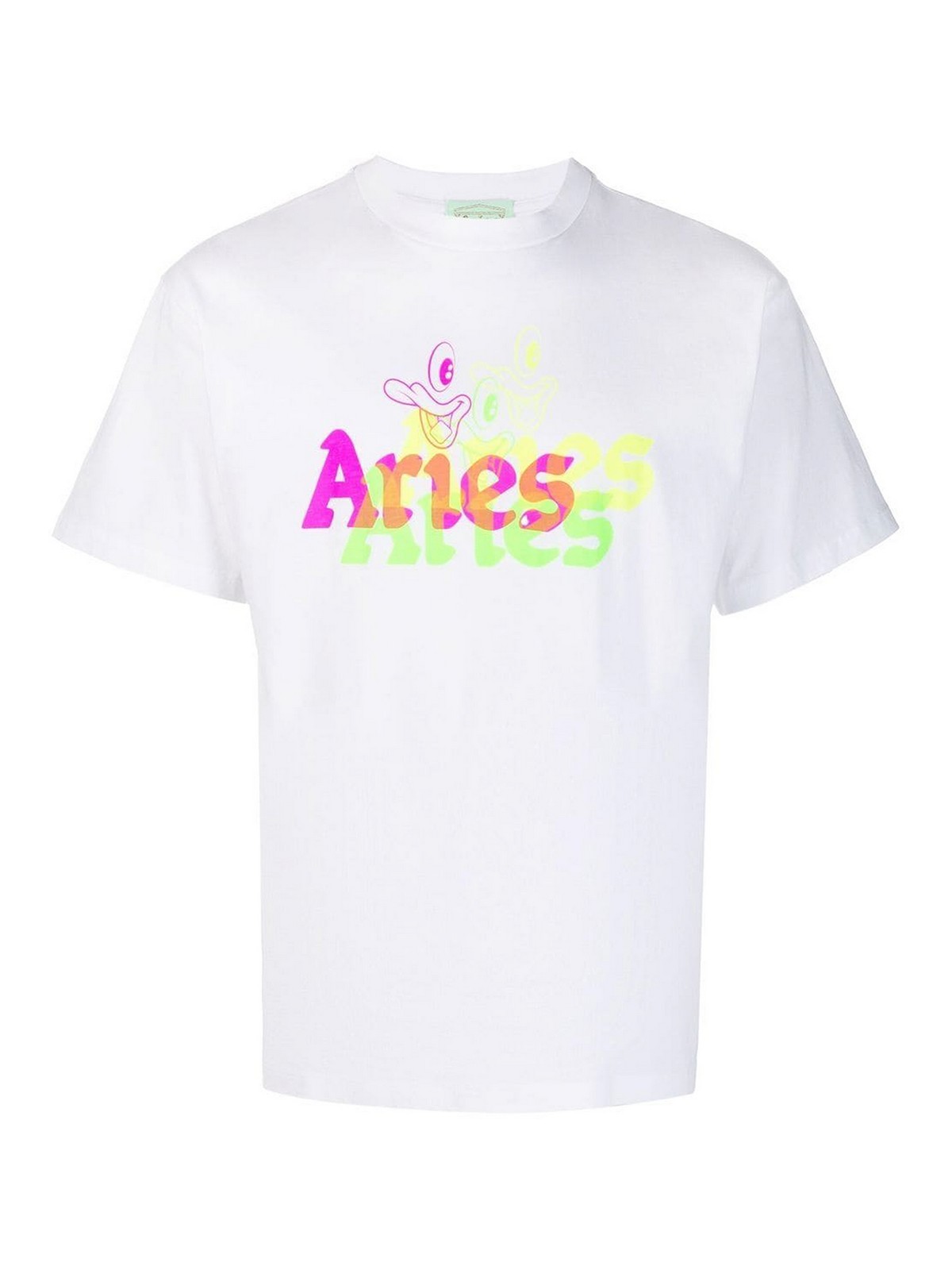 Aries logo-print Cotton T-shirt - Farfetch