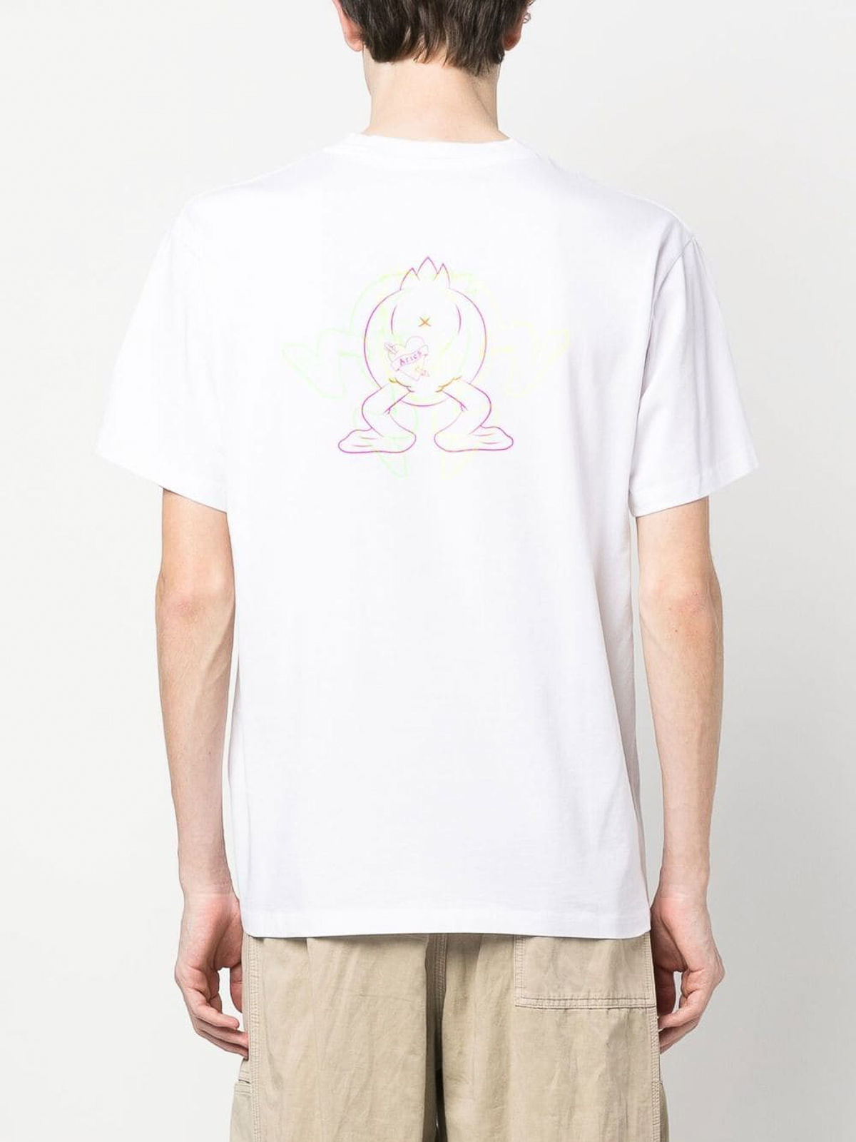 Shop Aries Logo-print Detail T-shirt In White