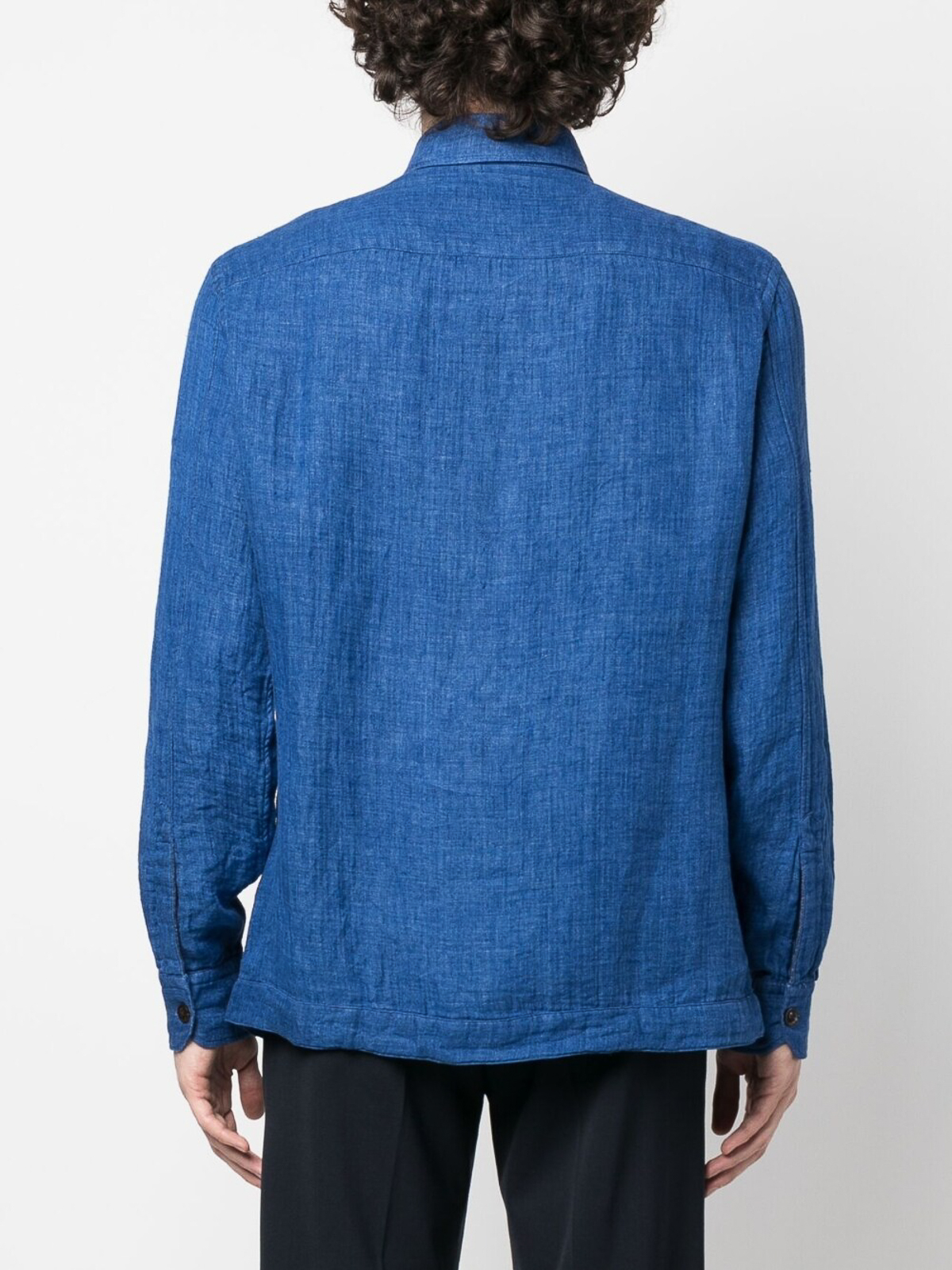 Boglioli cargo-pockets wool shirt - Blue