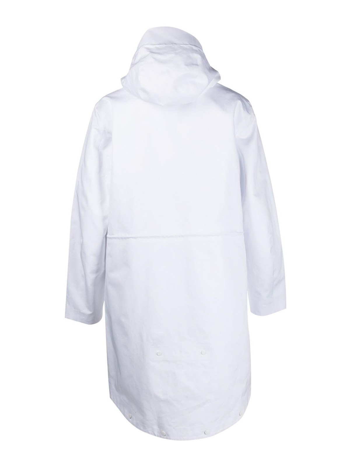 Shop C.p. Company Loog-patch Hooded Coat In Blanco