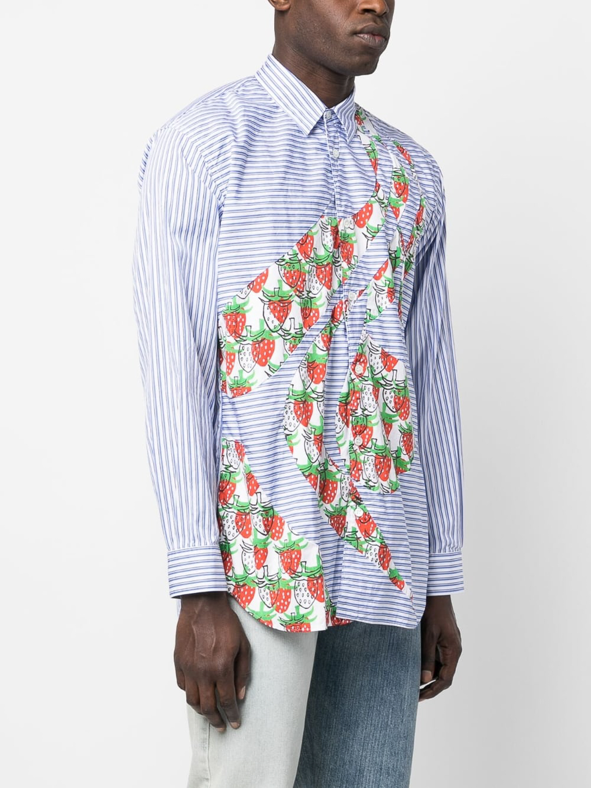 Shirts Comme Des Garcons - Strawberry-motif striped shirt - FKB0051