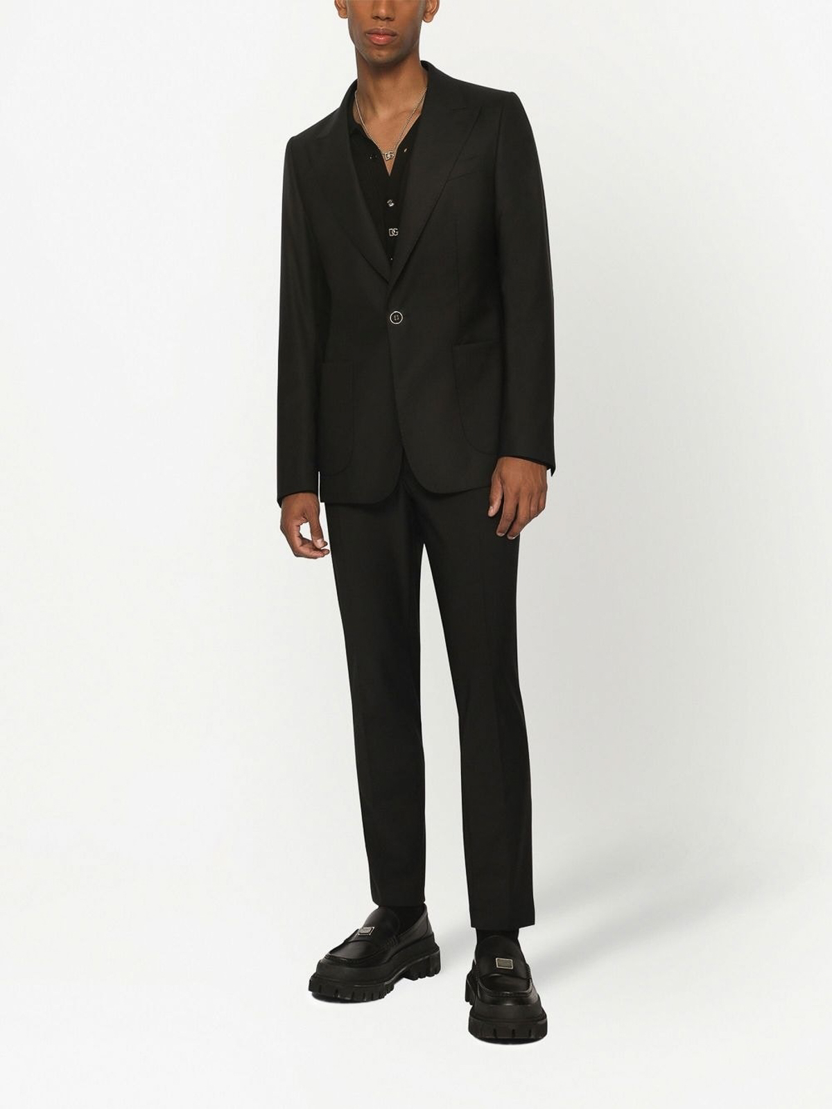 Shop Dolce & Gabbana One-button Tailored Blazer In Negro