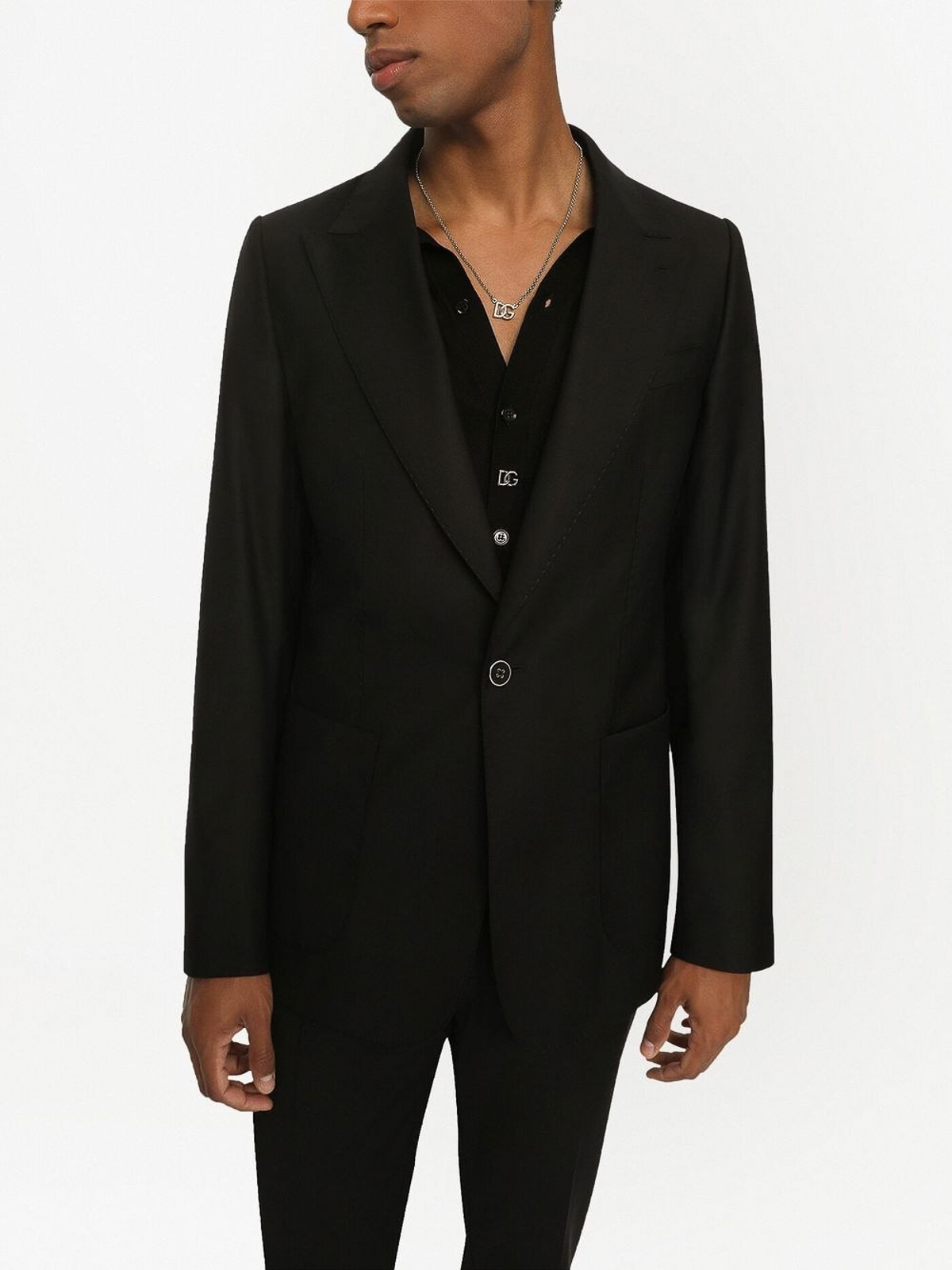 Shop Dolce & Gabbana One-button Tailored Blazer In Negro