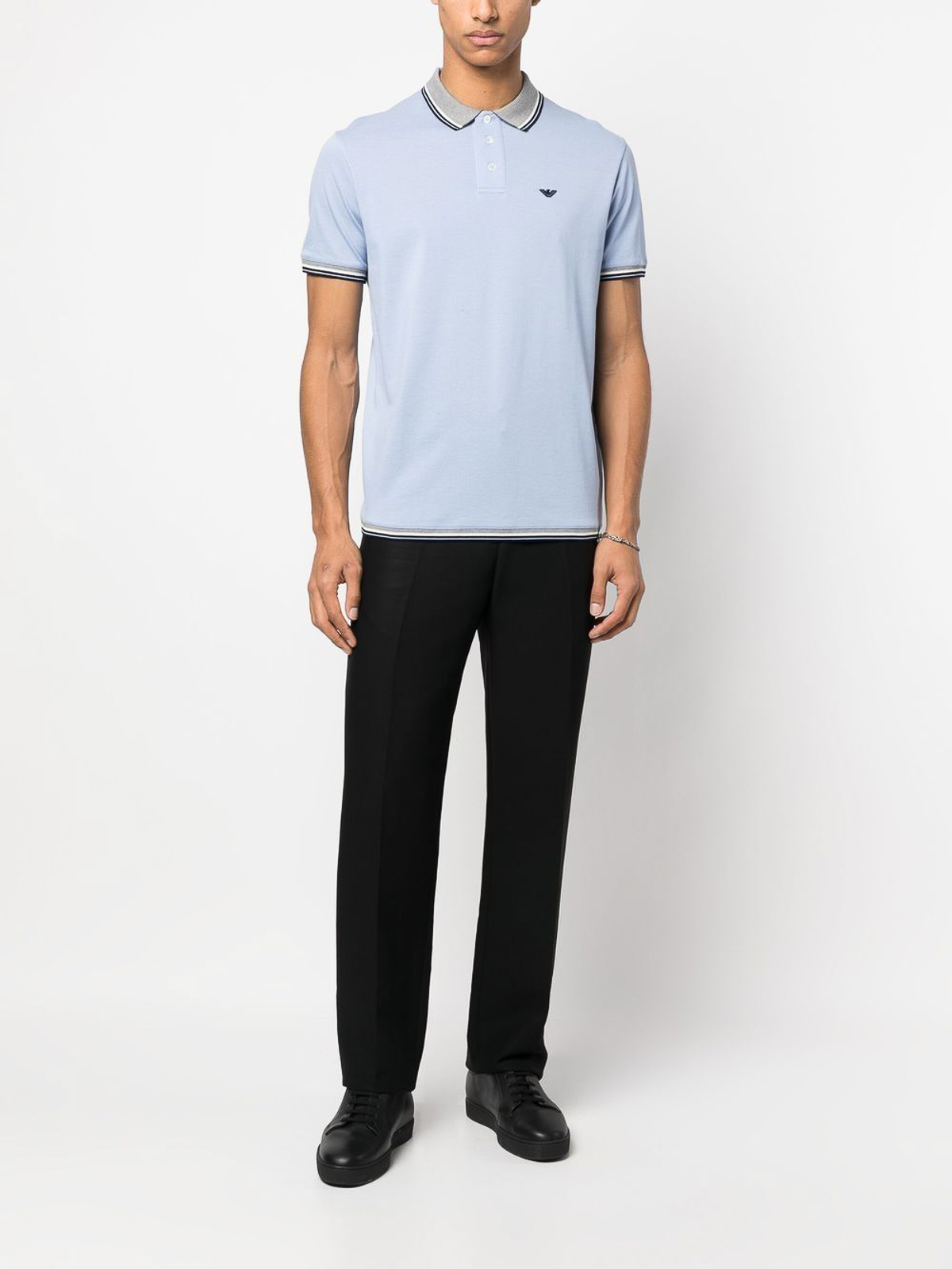 Emporio Armani ポロシャツ Lサイズ ライトブルー Emporio Armani ポロシャツ - ライトブルー|3R1FC01JTKZ0708