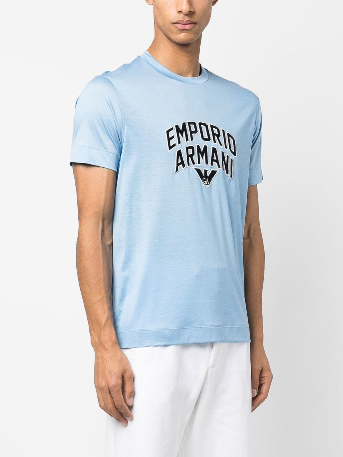 Emporio Armani Logo-print lyocell-cotton t-shirt|3R1TBF1JUVZ0708