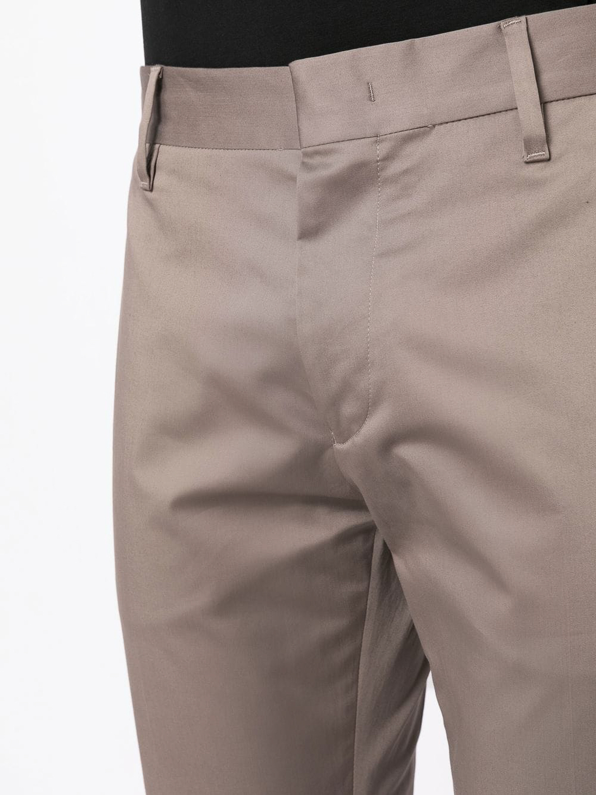 Shop Emporio Armani Slim-cut Tailored Trousers In Grey