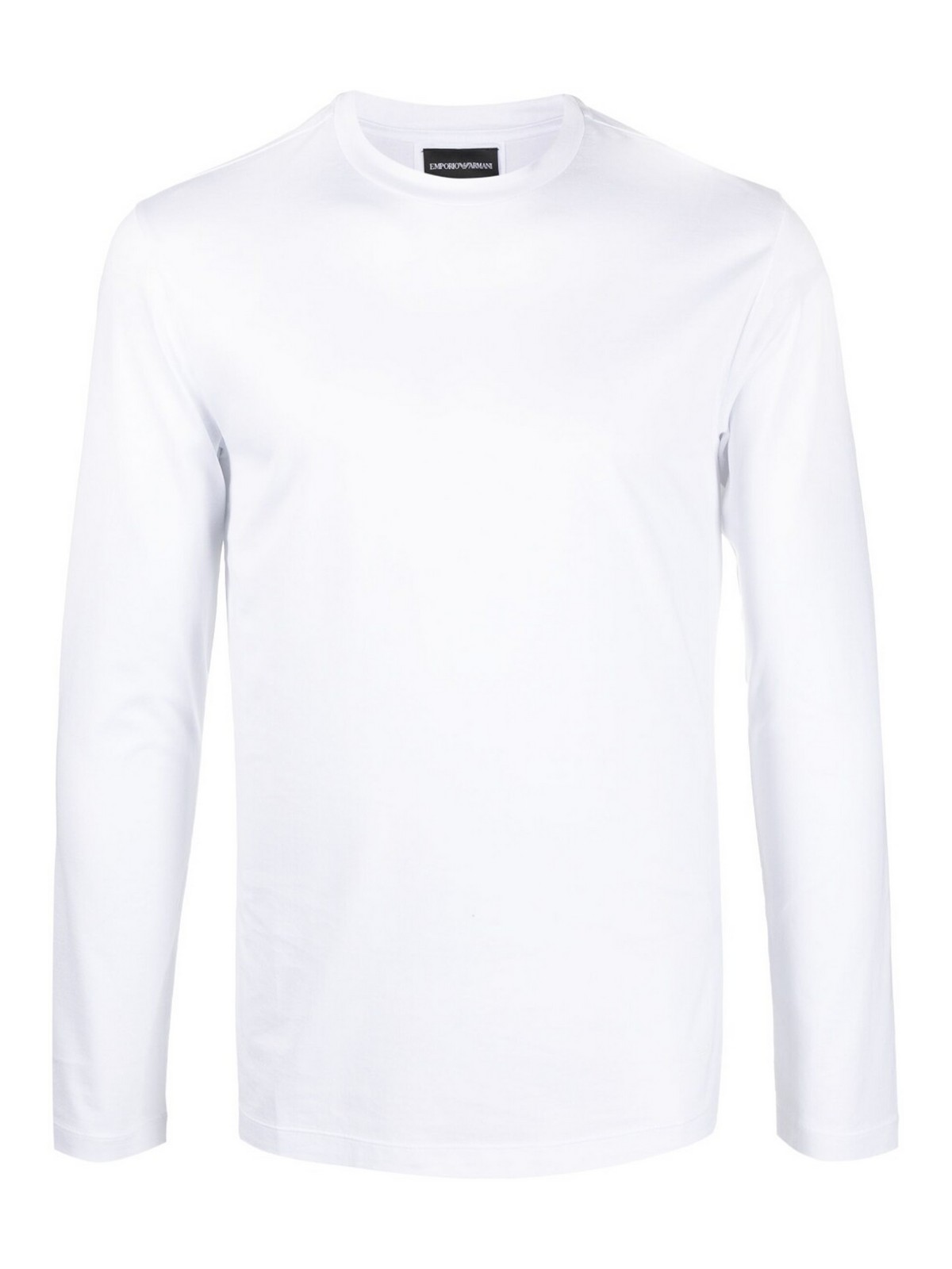 Shop Emporio Armani Long-sleeve T-shirt In White