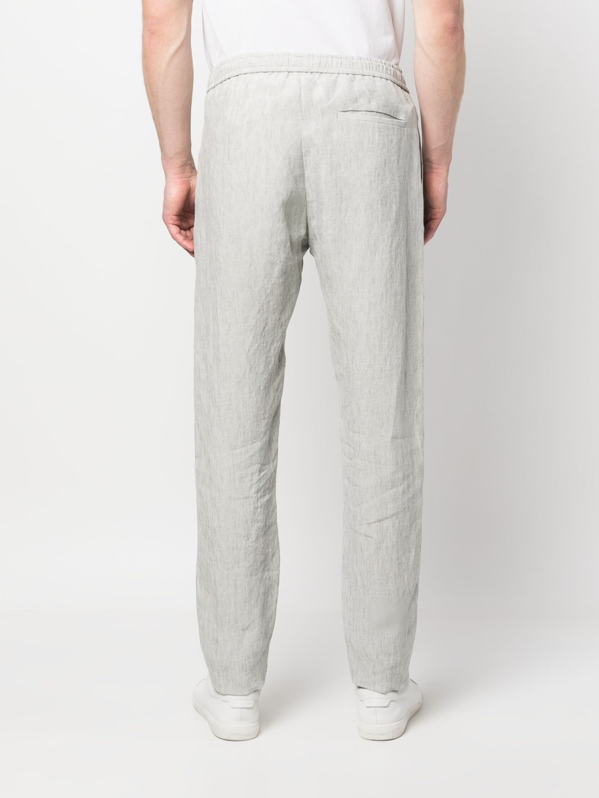 Pure linen trousers with elasticated waist  EMPORIO ARMANI Woman