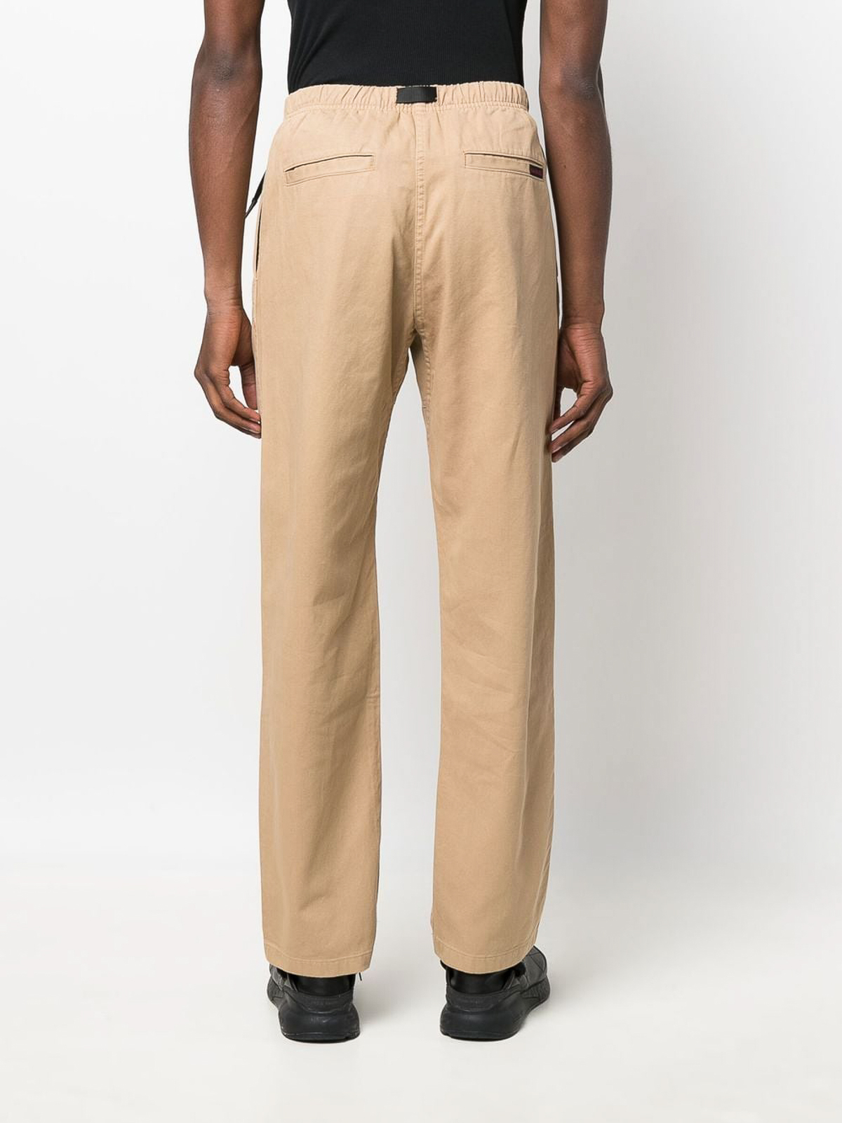 Shop Gramicci Belted-waist Straight-leg Trousers In Beige