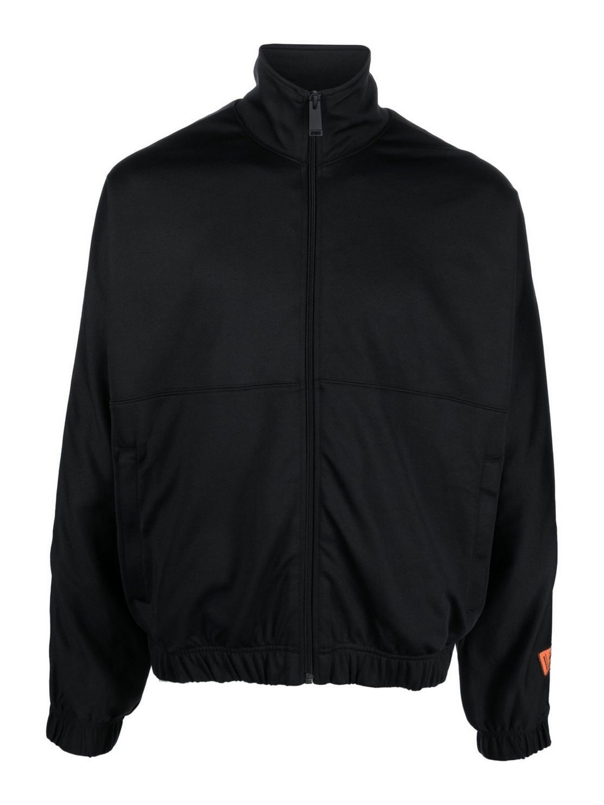 Heron Preston Boxy Black Jacket With High Collar And Zipper Closure In Black