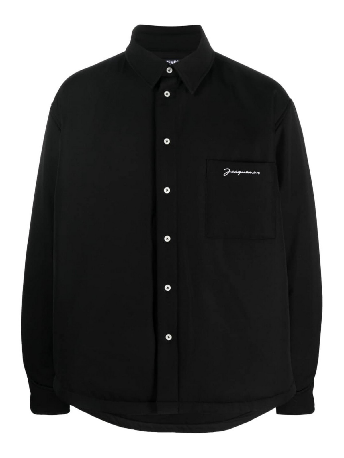 Logo-Print Padded Cotton Overshirt