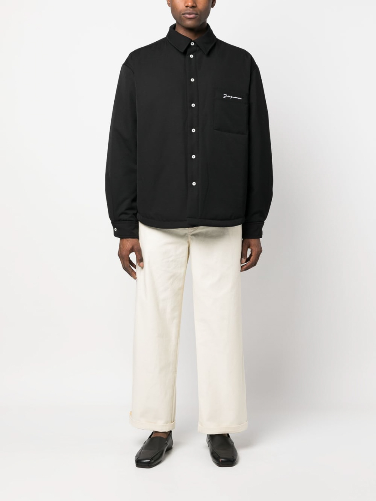 Jacquemus Boulanger padded overshirt - Black - Men|216SH1041333