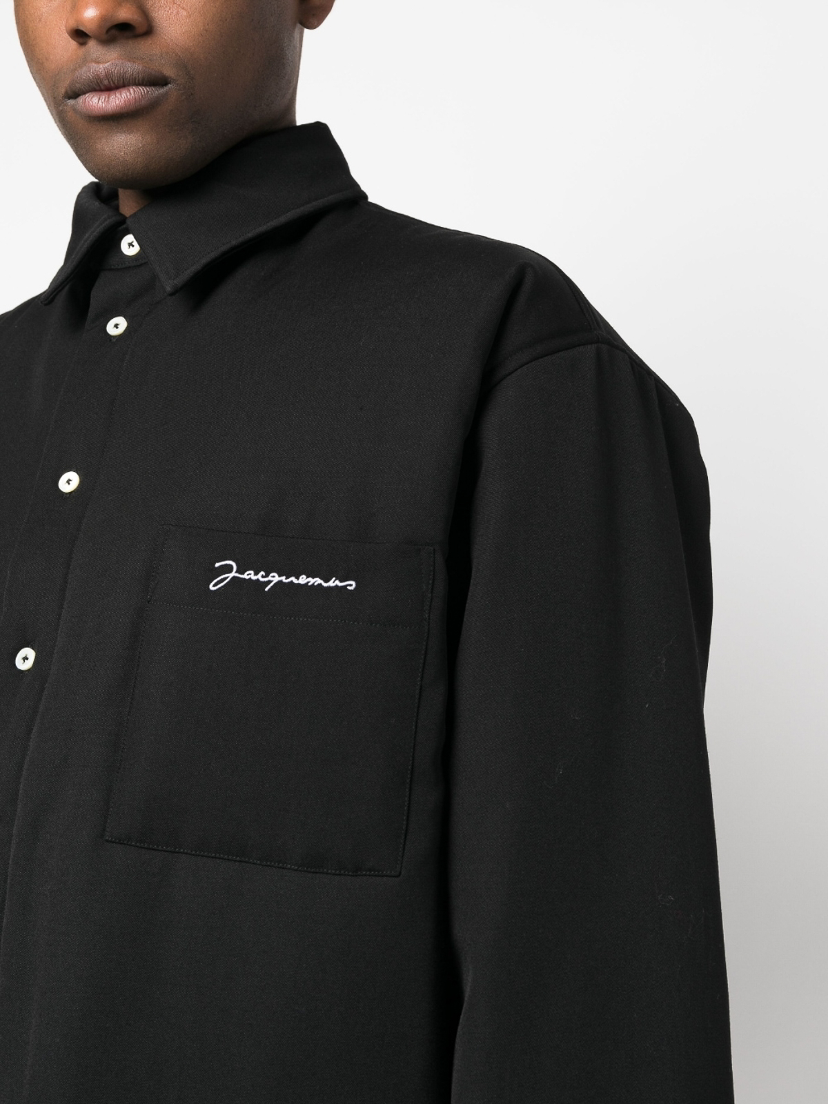 Jacquemus Boulanger padded overshirt - Black - Men|216SH1041333
