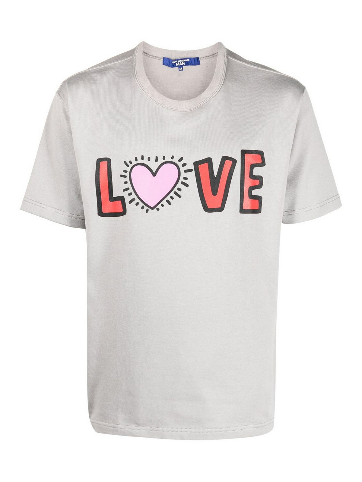 Junya Watanabe Love-print cotton t-shirt - Grey - Men | T0030511