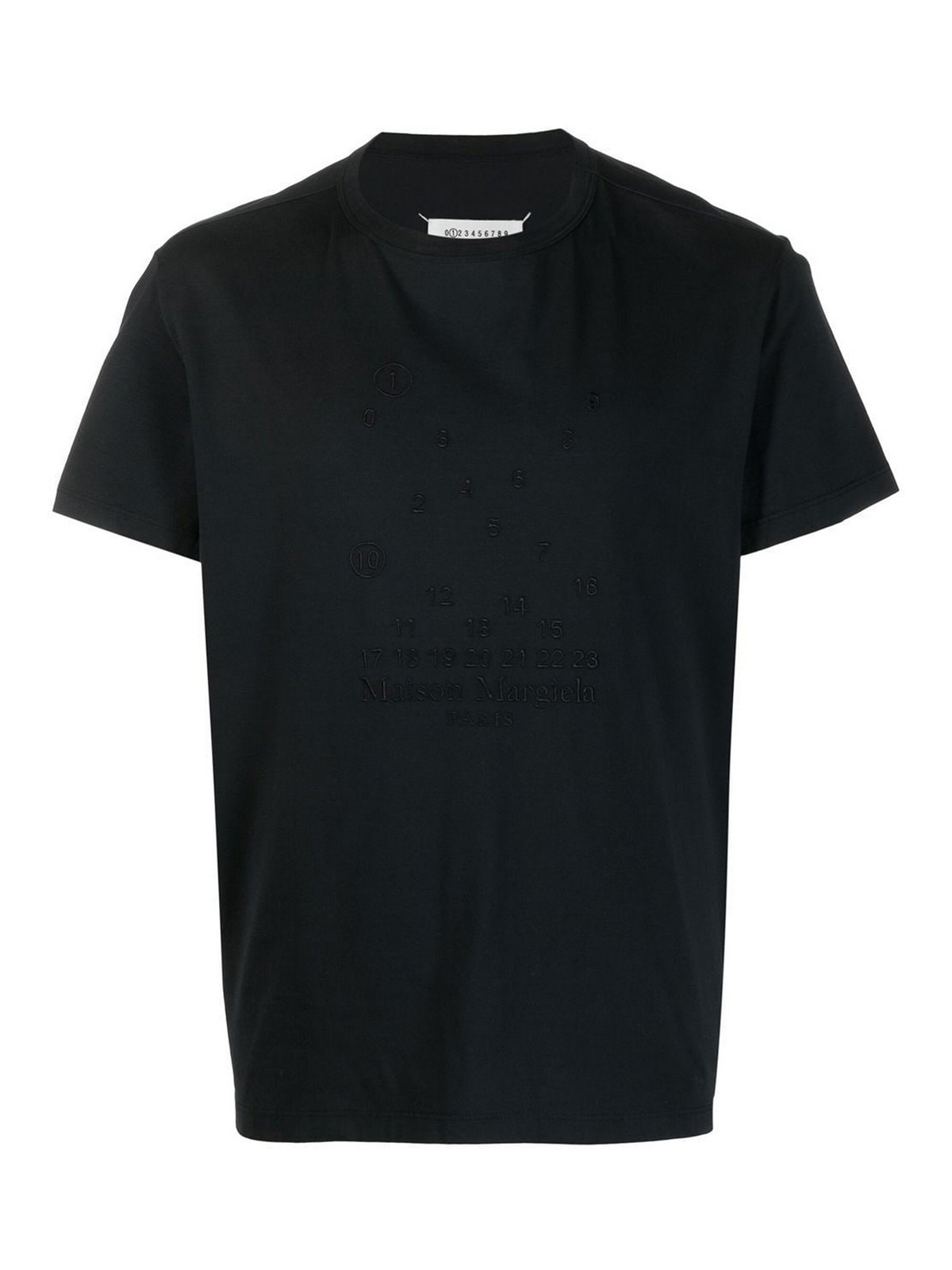 Maison Margiela Embroidered-logo Detail T-shirt In Black