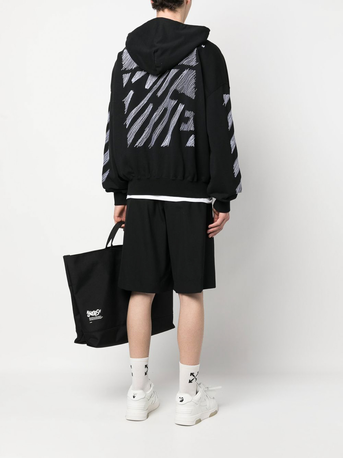 OFF-WHITE: cotton sweatshirt - Black  Off-White sweatshirt  OMBB110S23FLE005 online at