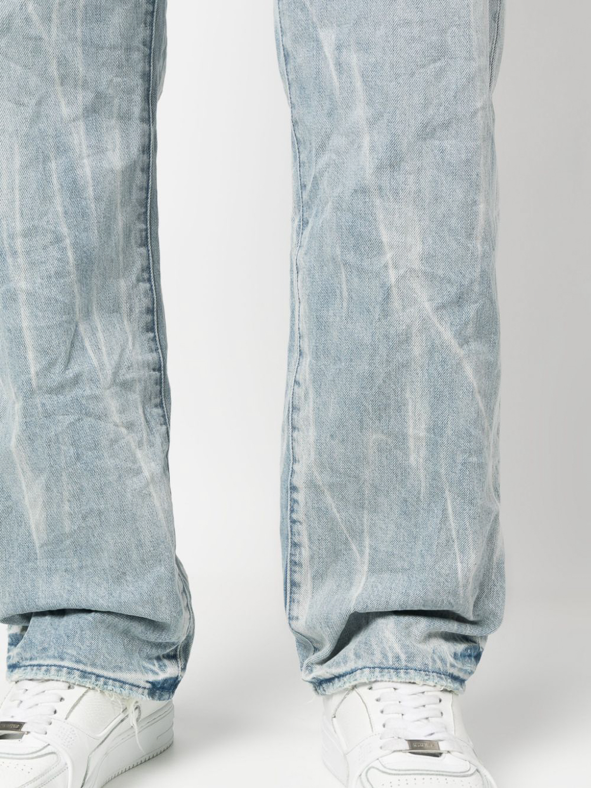 Shop Purple Brand Acid-washed Relaxed-fit Jeans In Light Wash