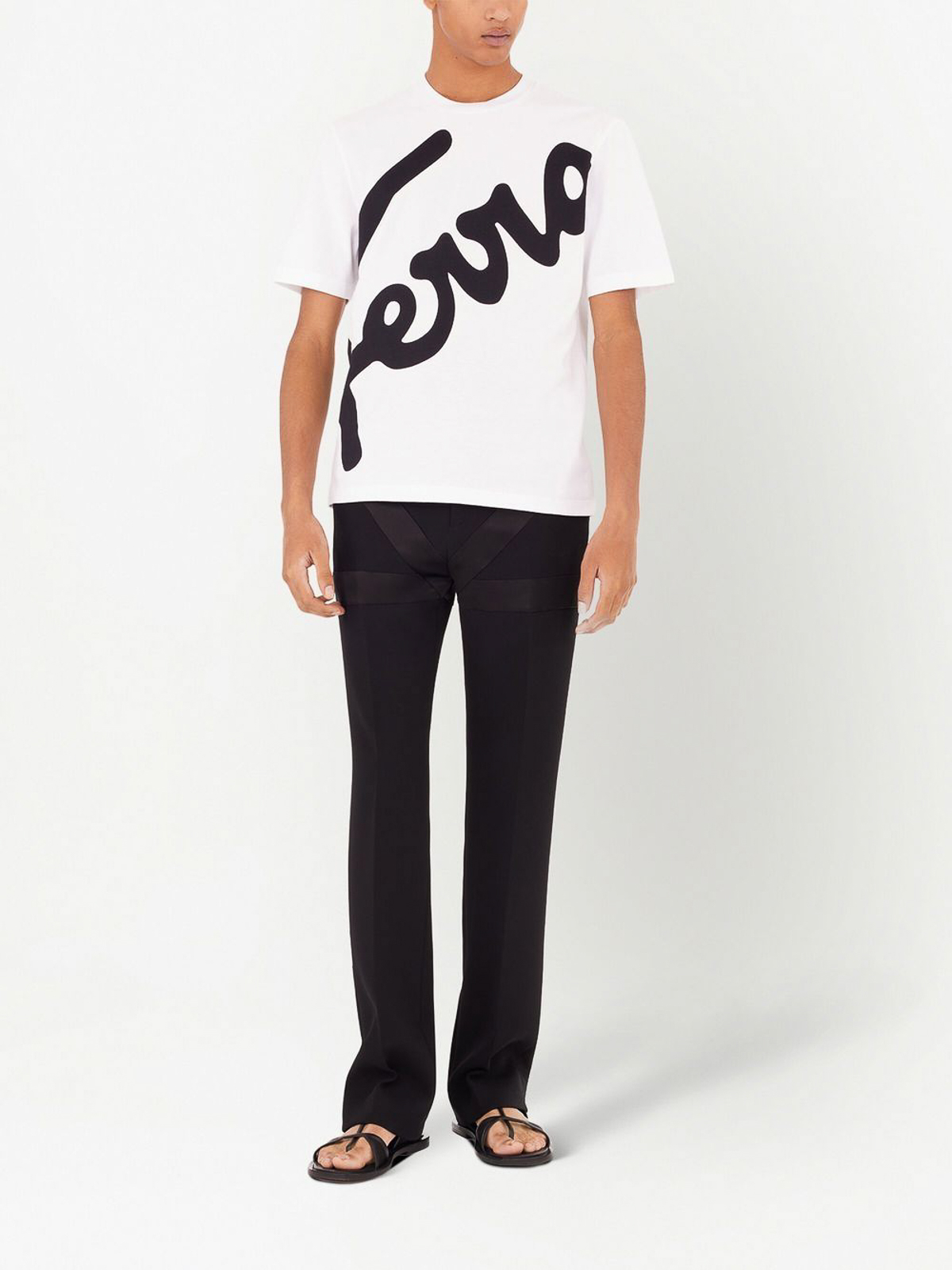 Tシャツ・カットソー Ferragamo Logo Printed Crewneck T-shirt Crew neck T-shirt with printed signature - Men | Ferragamo