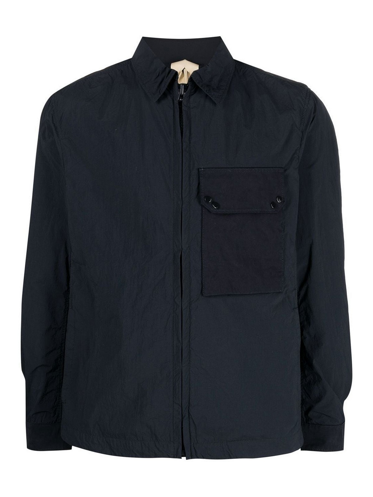 Ten C Zipped-up Chest-pocket Jacket In Black