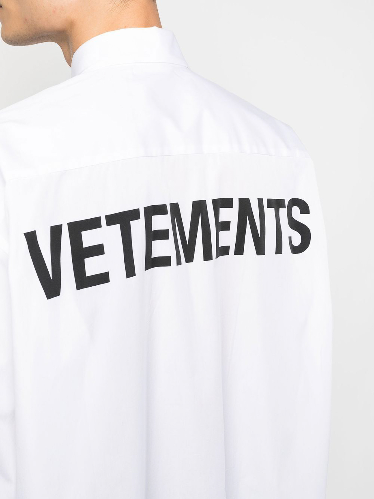 Shirts Vetements - Logo-print long-sleeves shirt - UE63SH191WWHITE
