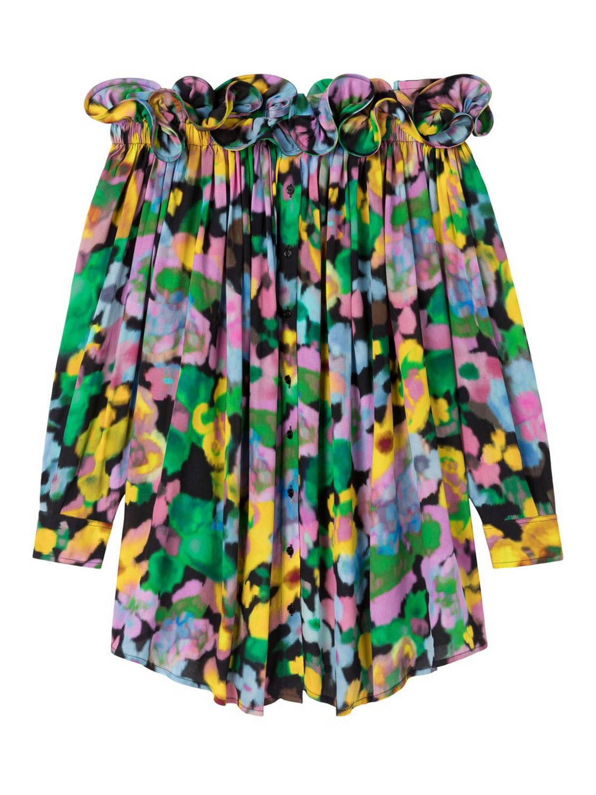Shop Az Factory Off Shoulder Short Dress In Multicolor