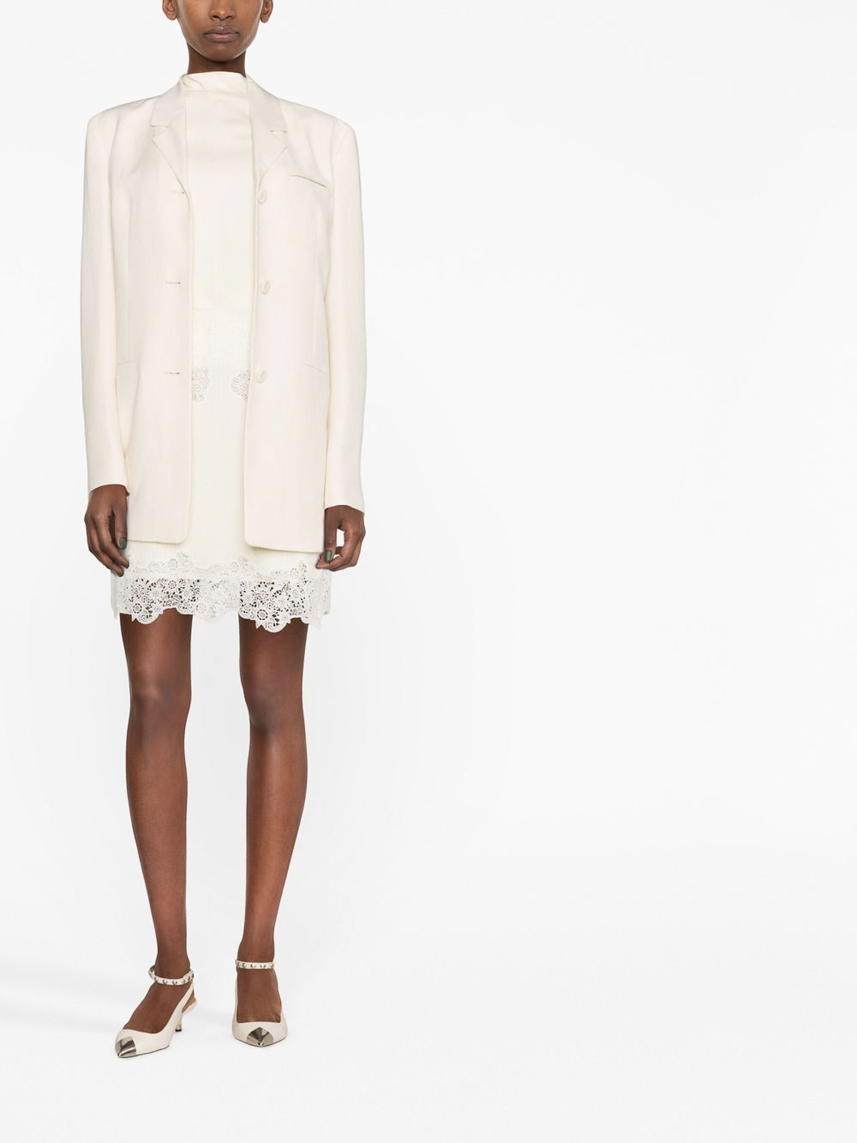 Shop Chloé Wool Skirt In Blanco