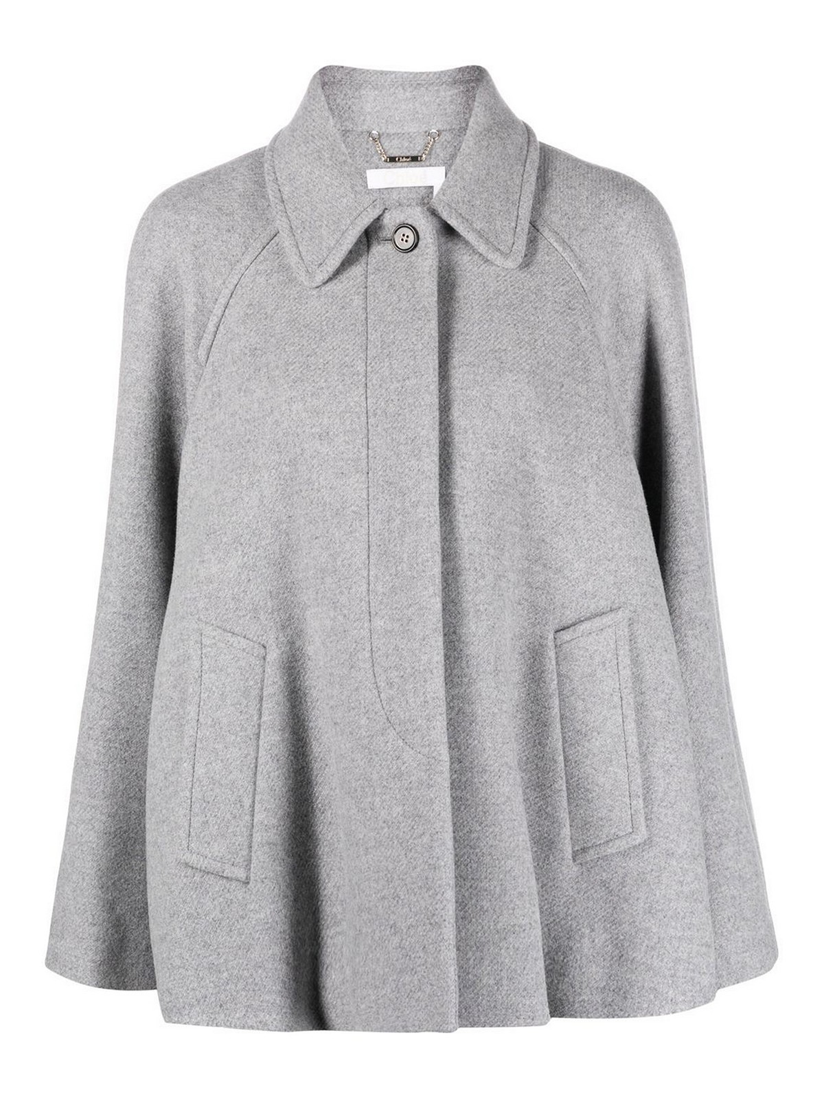 Chloe' Wool cape coat - Grey - Women | CHC23SMA24072043