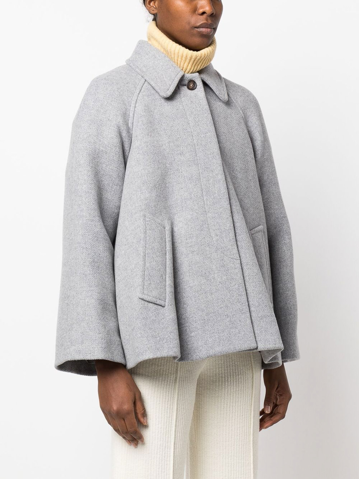 Chloe' Wool cape coat - Grey - Women | CHC23SMA24072043