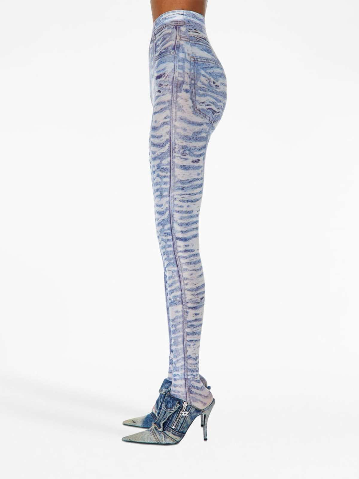 Skinny jeans Diesel - Printed nylon leggings -