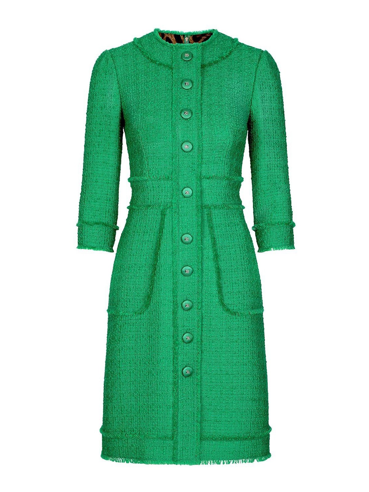 ワンピース Dolce & Gabbana Dolce Gabbana Abito In Tweed Raschel tweed midi dress in Black for Women | Dolce&Gabbana® US