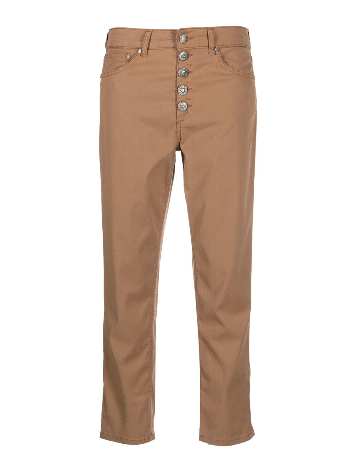 Dondup Cropped Trousers In Brown