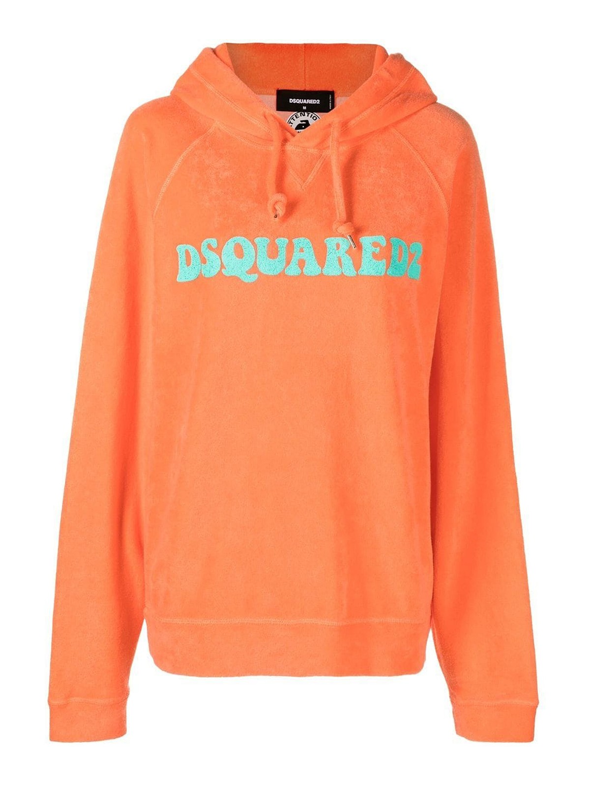 Shop Dsquared2 Logo Cotton Hoodie In Orange