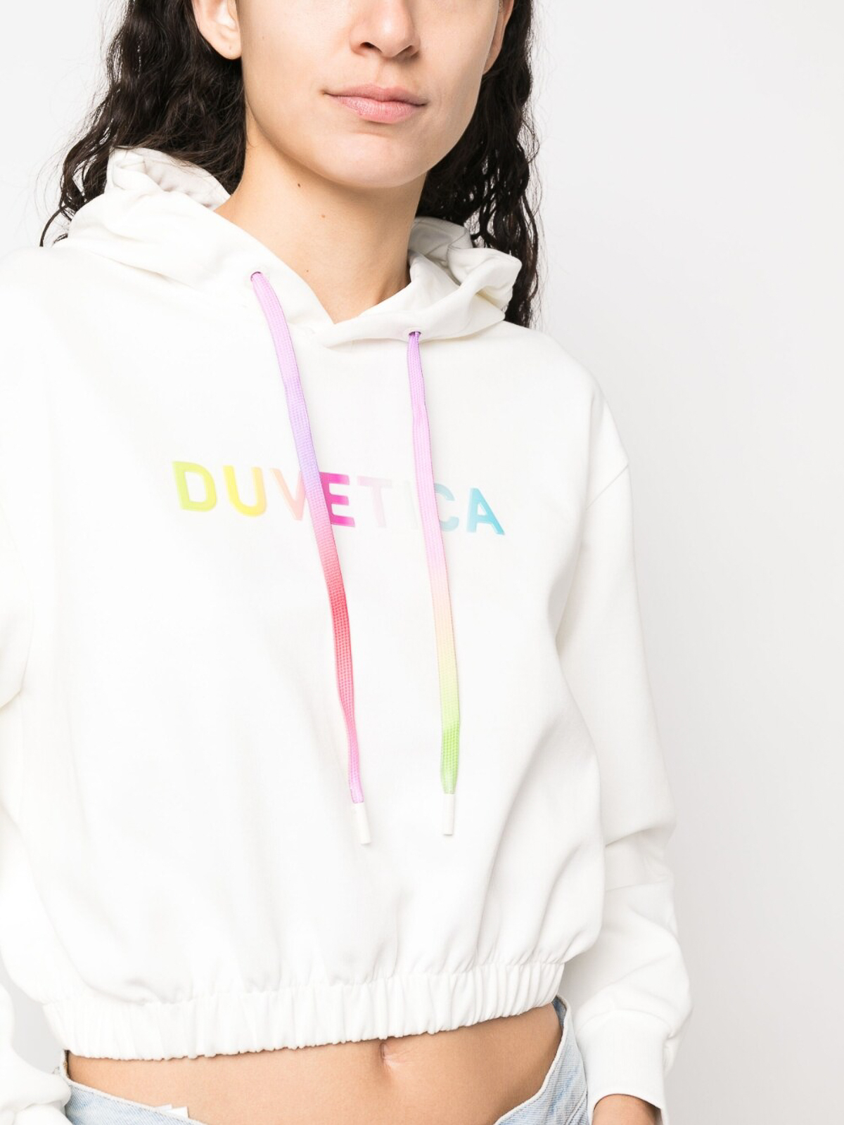 Shop Duvetica Logo Hoodie In White