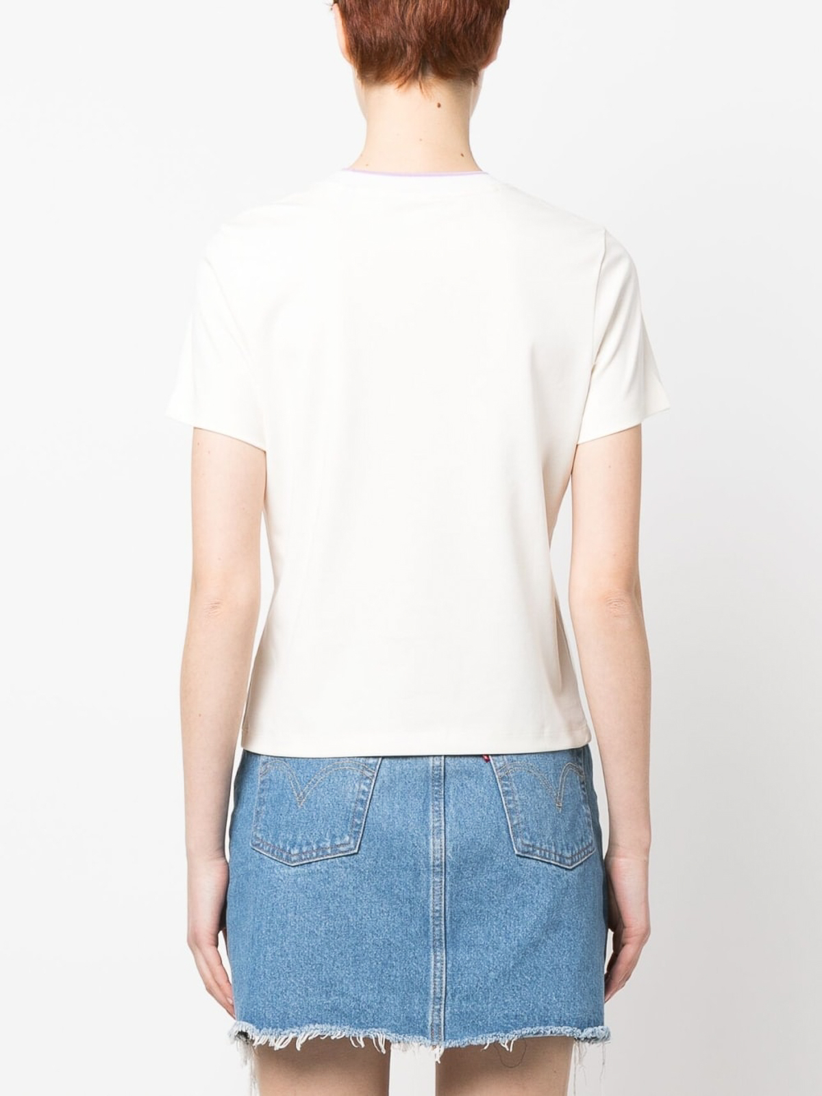 Duvetica Logo cotton t-shirt - White - Women|VDRT20533K0001