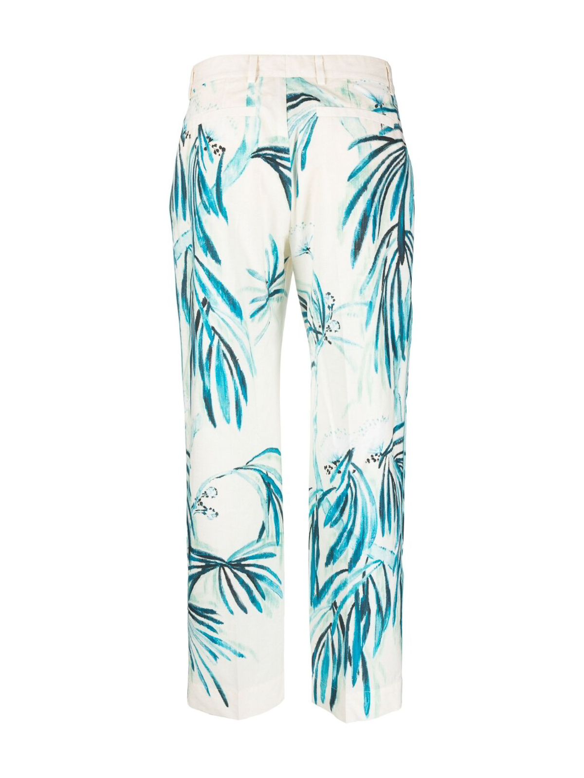 Shop F.r.s For Restless Sleepers Wide-leg Printed Cotton Trousers In Blanco