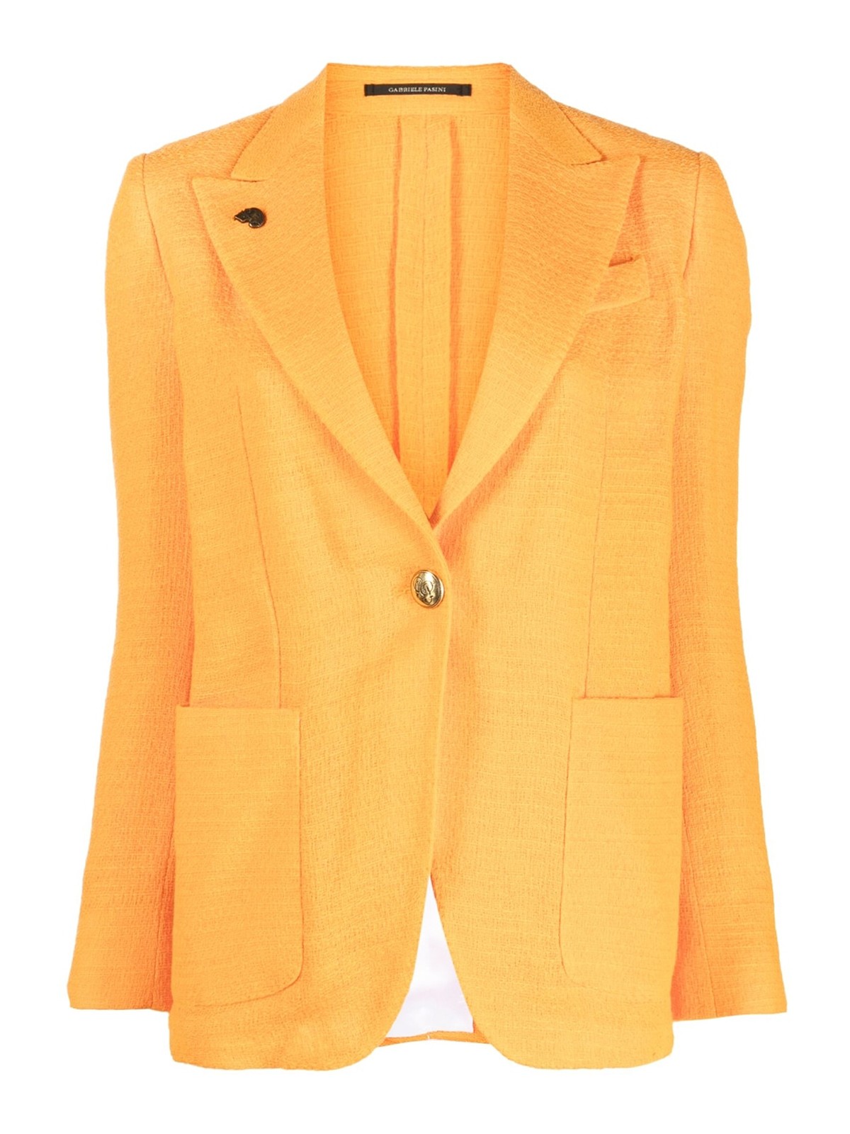 Shop Gabriele Pasini Cotton Single Breasted Jacket In Orange
