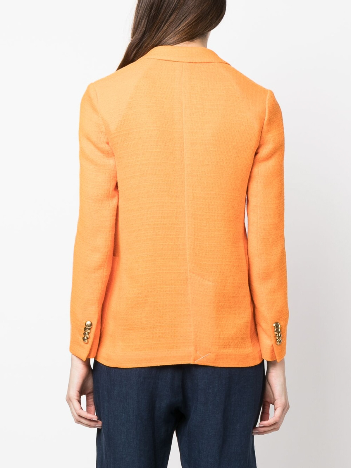 Shop Gabriele Pasini Cotton Single Breasted Jacket In Orange