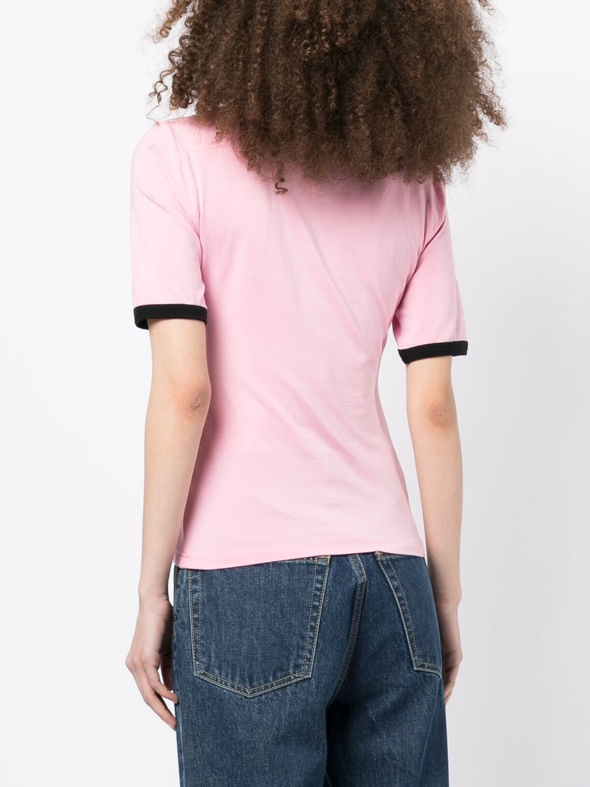 Shop Ganni Logo T-shirt In Pink