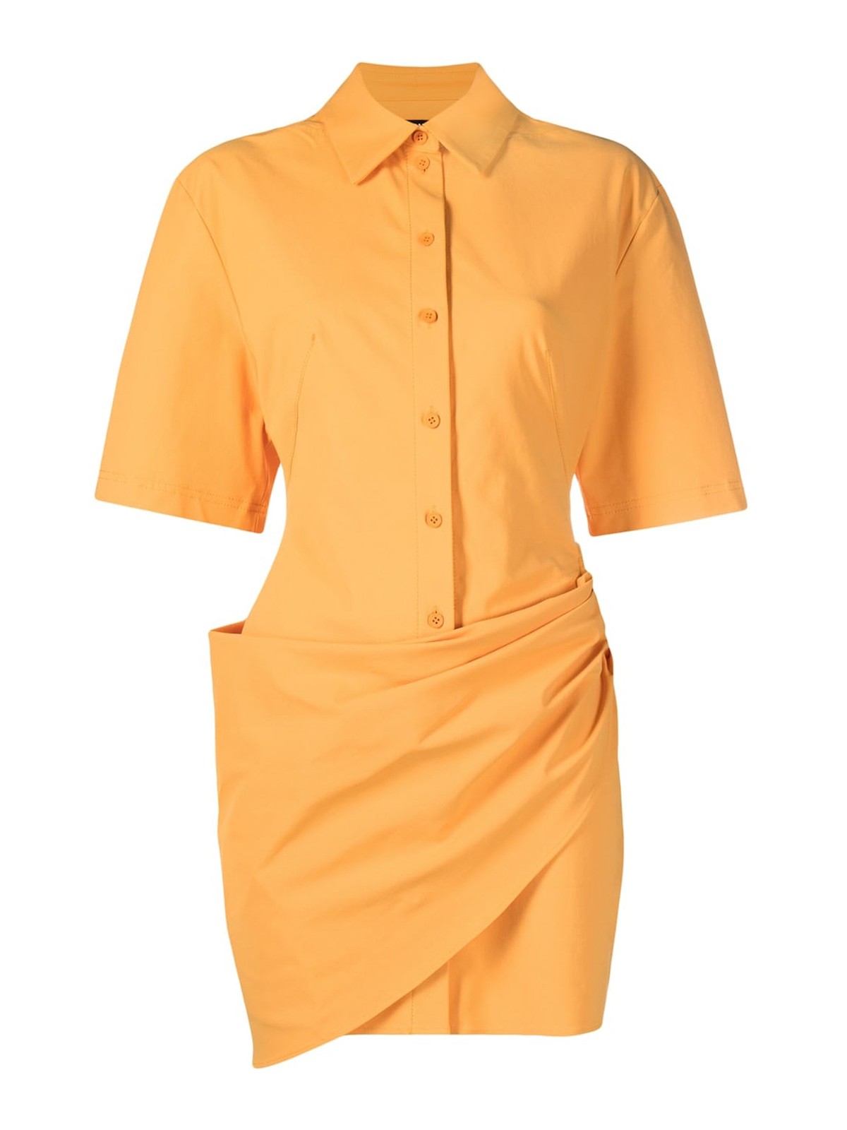 Shop Jacquemus La Robe Camisa Shirt Dress In Naranja