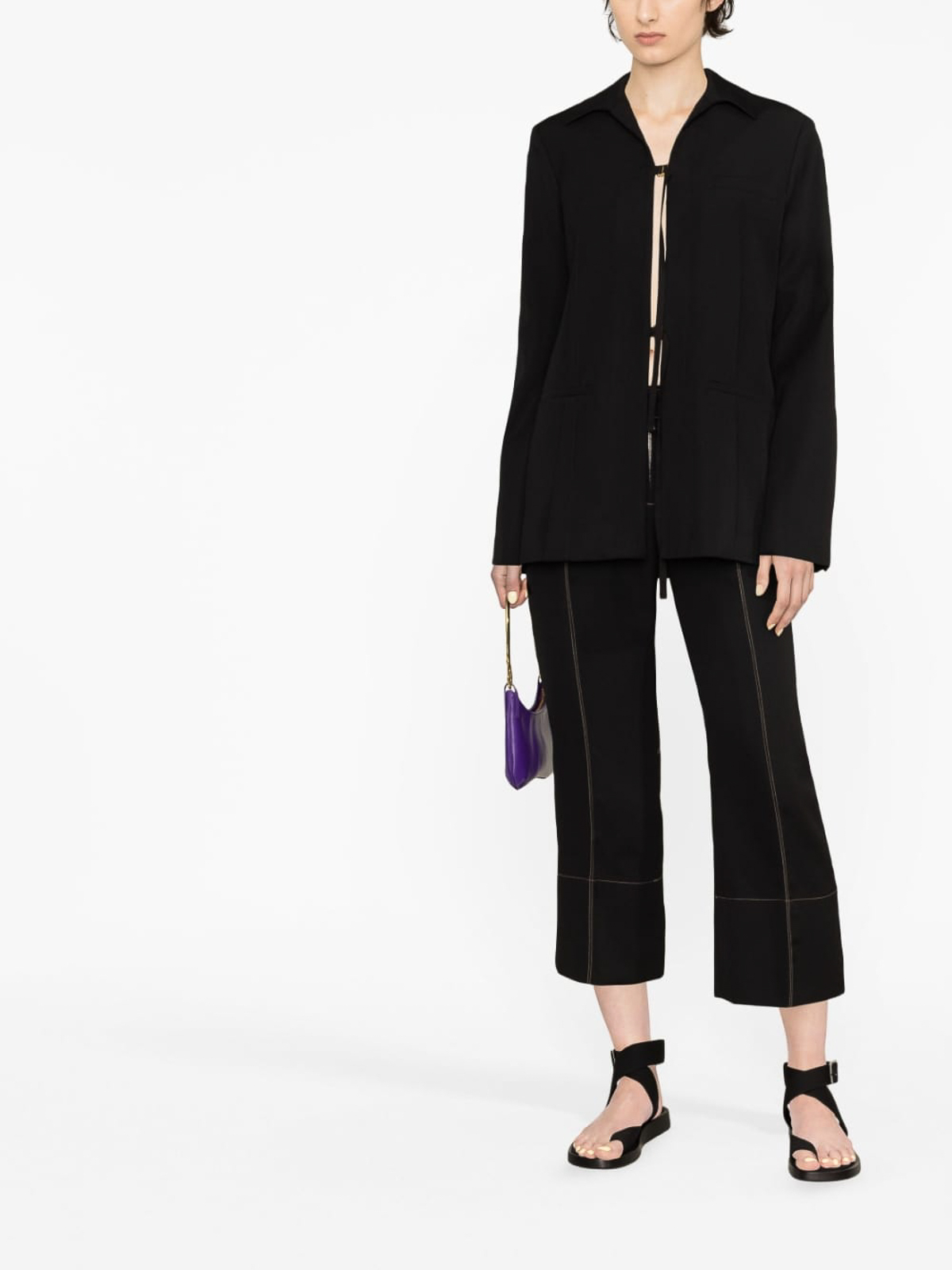 JACQUEMUS｜JACKETS (La veste Amaro (231JA023 1333 990)) Jacquemus Ladies Dark Brown La Veste Amaro Jacket - Jackets
