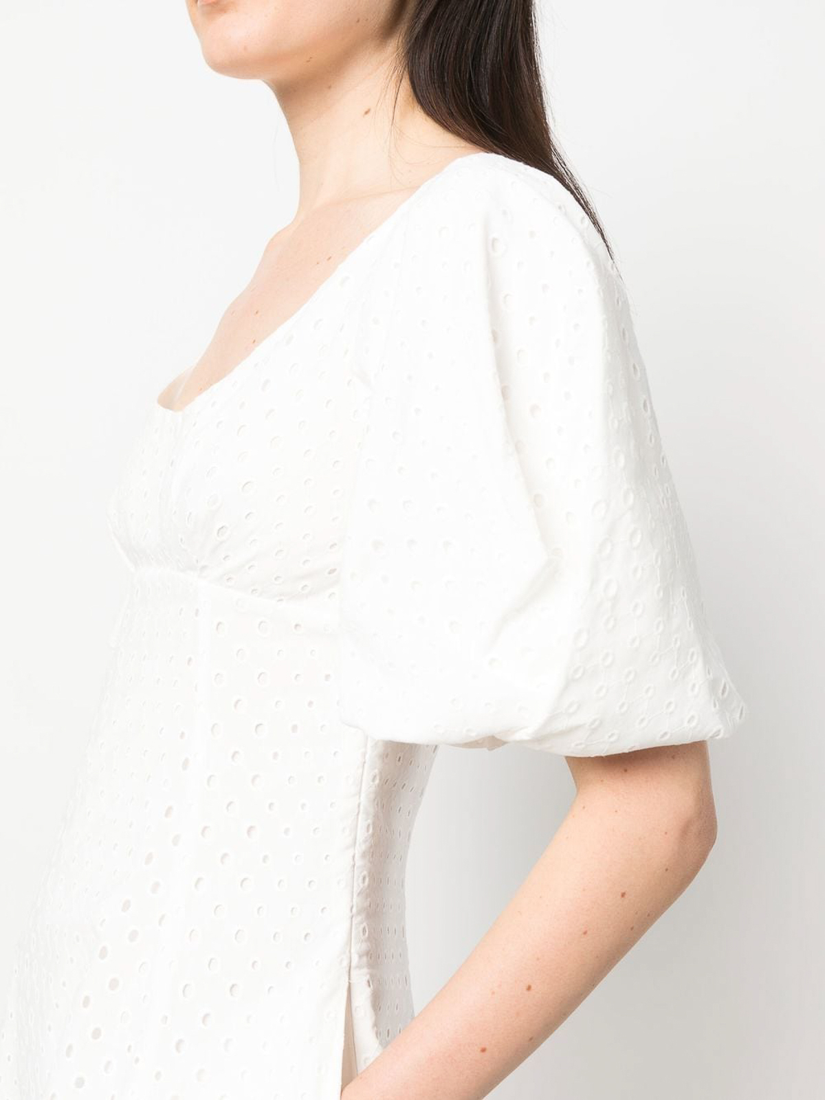 Shop Kenzo Cotton Midi Dress In Blanco