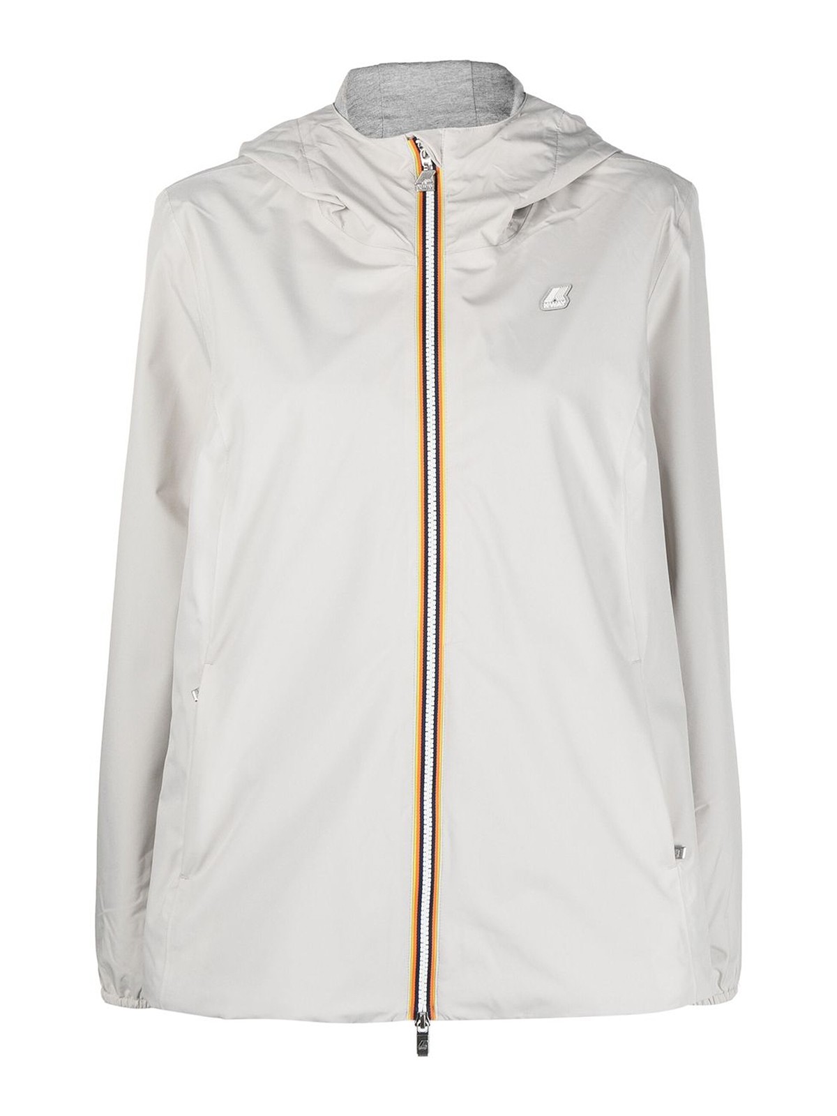 Shop K-way Marguerite Stretch Poly Jersey Jacket In White